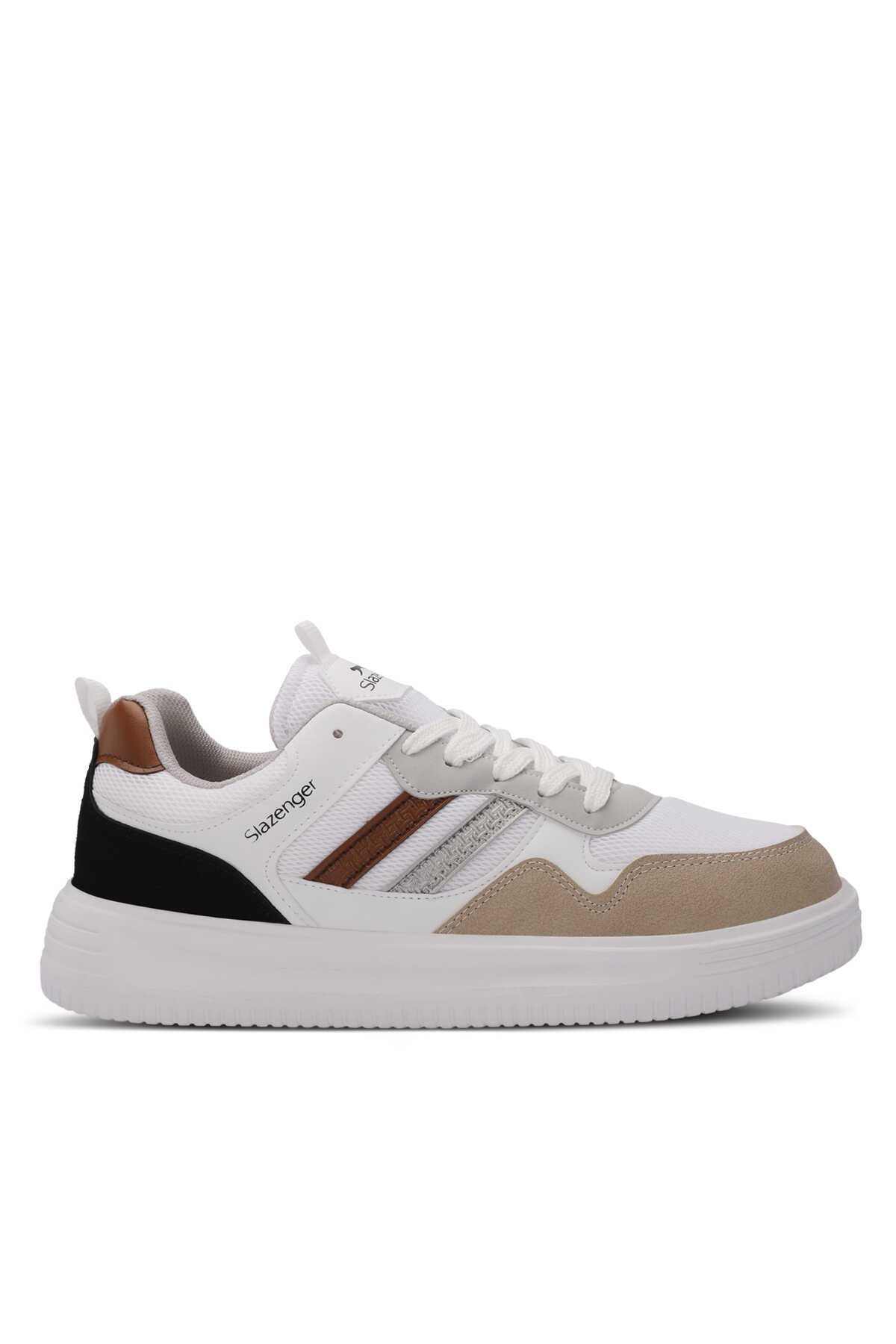 Slazenger - Slazenger MEGA I Erkek Beyaz / Kahve Günlük Spor Ayakkabısı