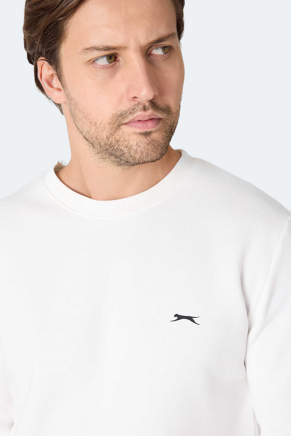 Slazenger MEGAR I Erkek Ekru Sweatshırt Slazenger MEGAR I Erkek Ekru Sweatshırt