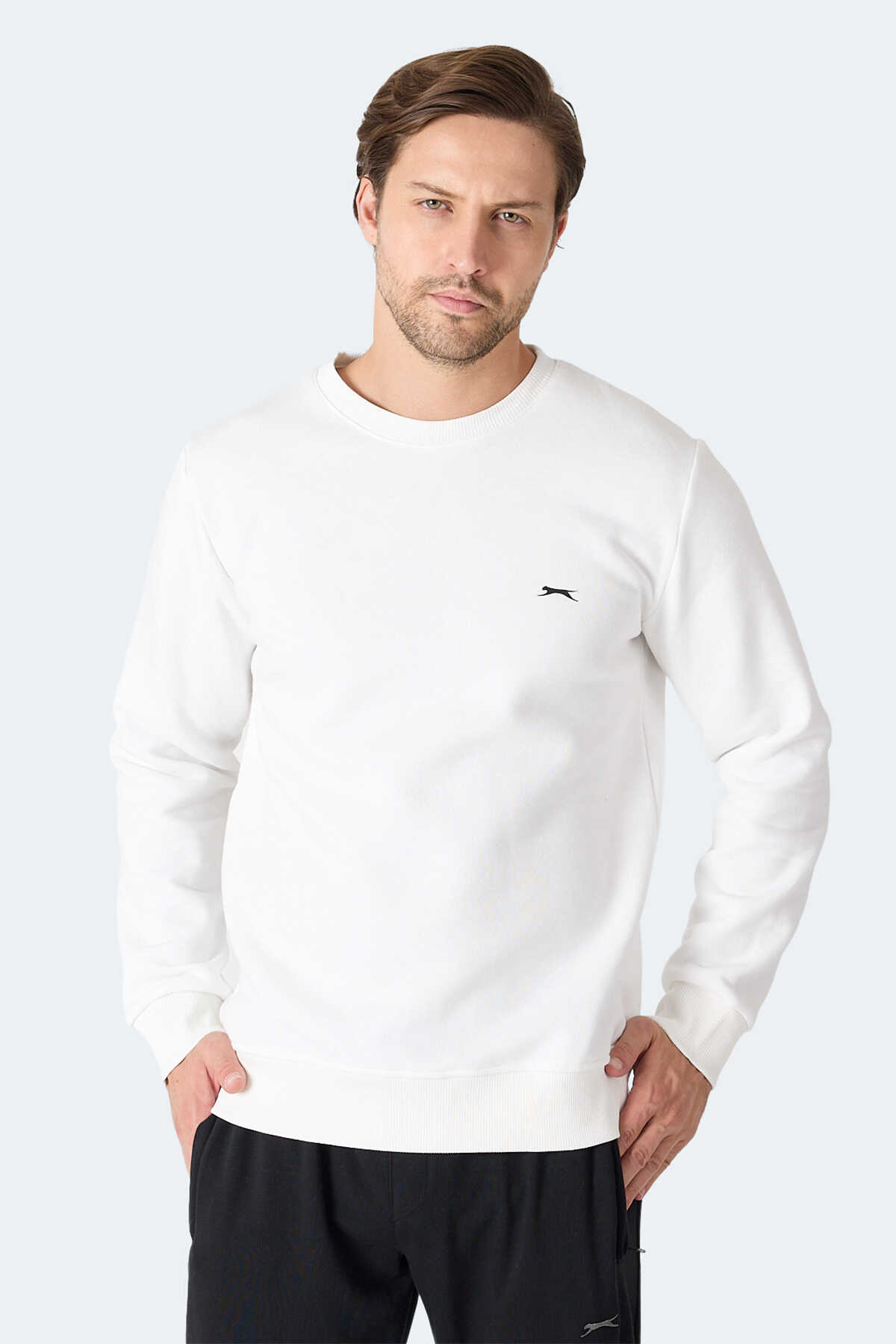 Slazenger MEGAR I Erkek Ekru Sweatshırt Slazenger MEGAR I Erkek Ekru Sweatshırt
