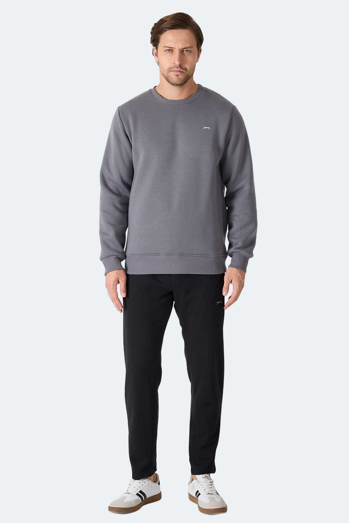 Slazenger MEGAR I Erkek Gri Sweatshırt Slazenger MEGAR I Erkek Gri Sweatshırt