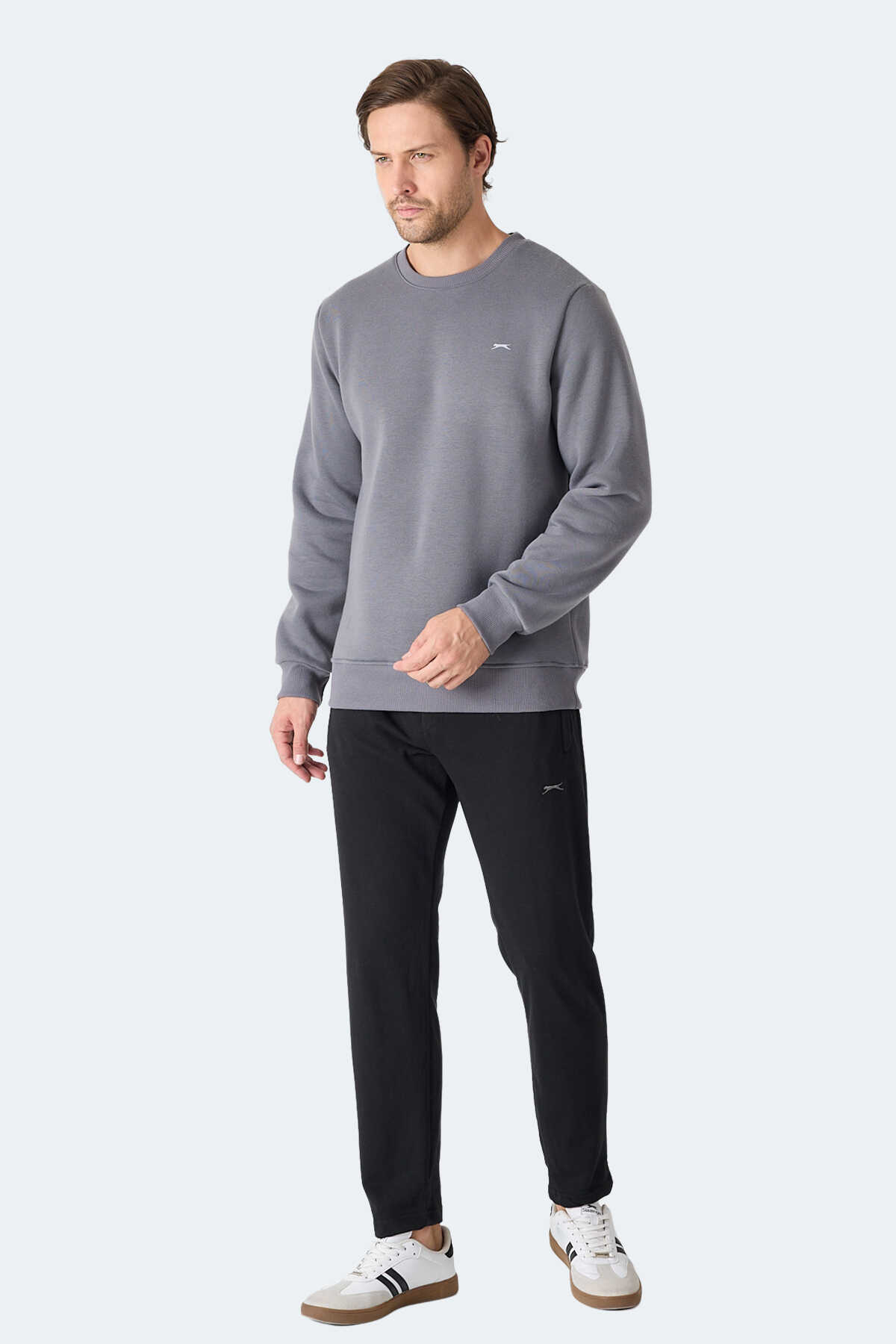 Slazenger MEGAR I Erkek Gri Sweatshırt Slazenger MEGAR I Erkek Gri Sweatshırt