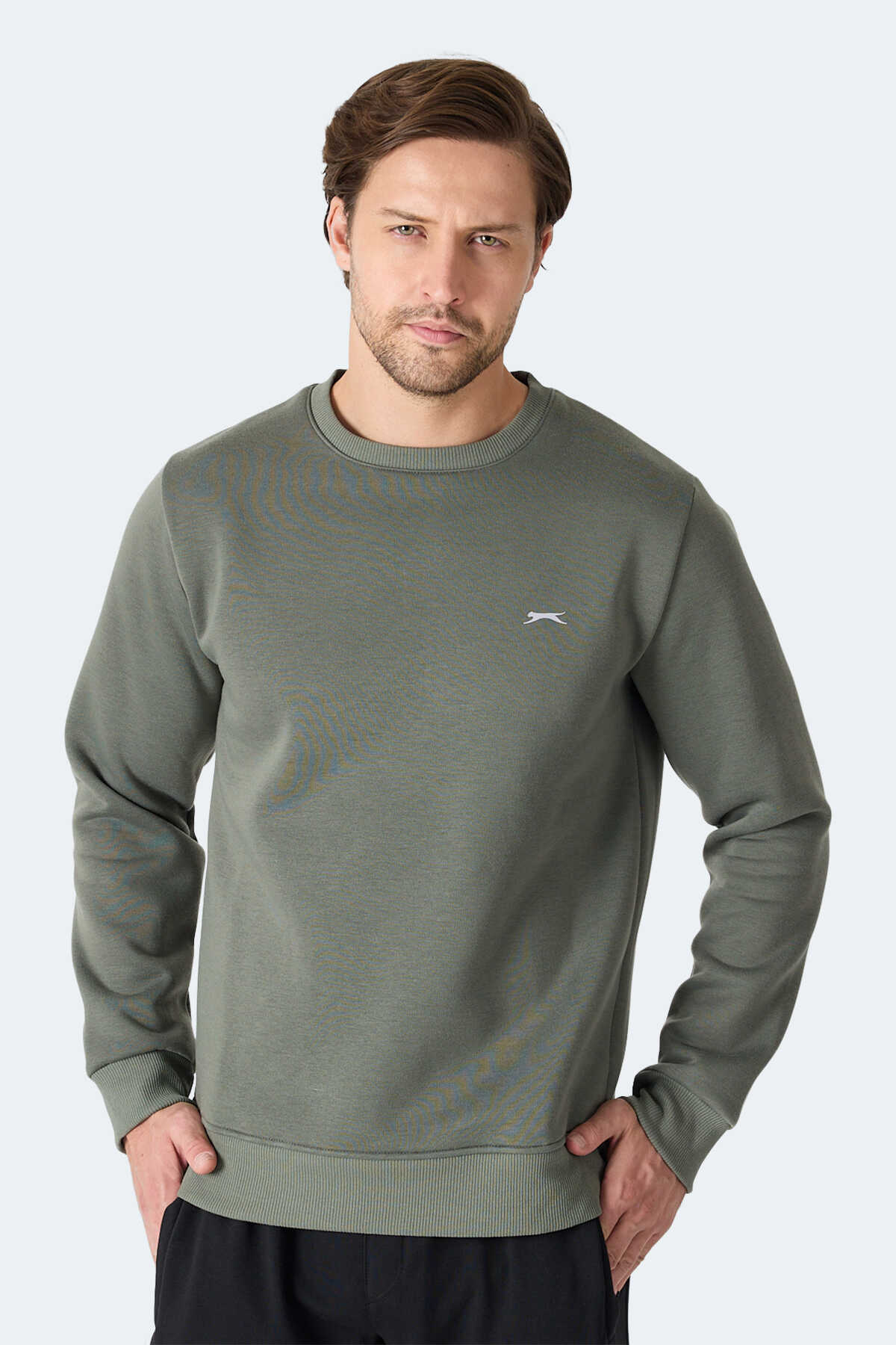 Slazenger - Slazenger MEGAR I Erkek Haki Sweatshirt