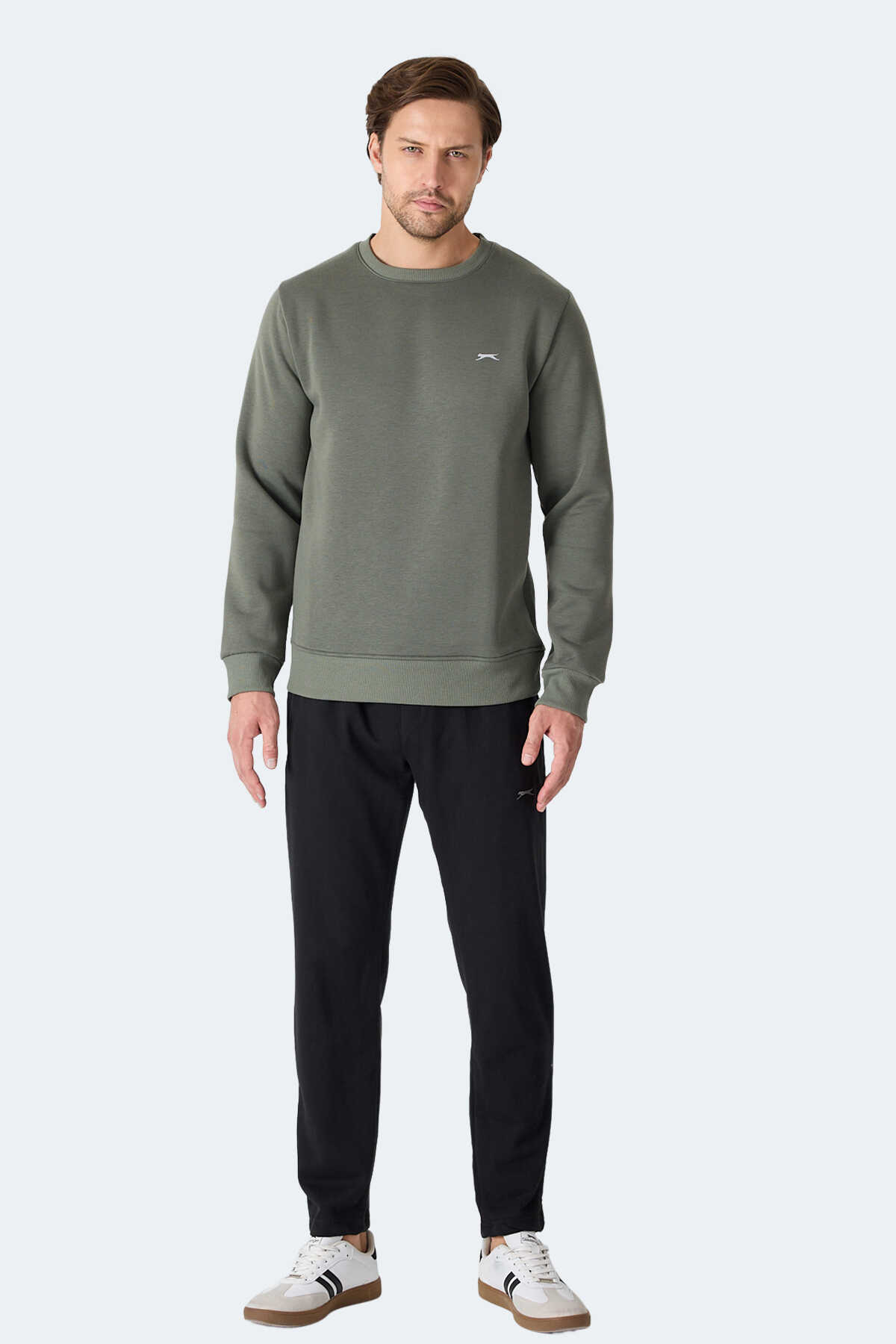 Slazenger MEGAR I Erkek Haki Sweatshırt Slazenger MEGAR I Erkek Haki Sweatshırt