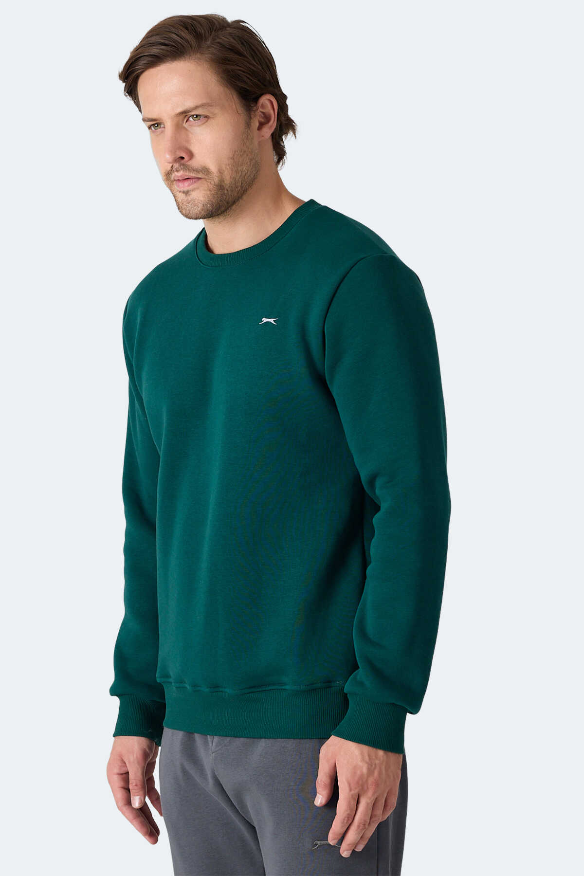 Slazenger MEGAR I Erkek Koyu Yeşil Sweatshırt Slazenger MEGAR I Erkek Koyu Yeşil Sweatshırt