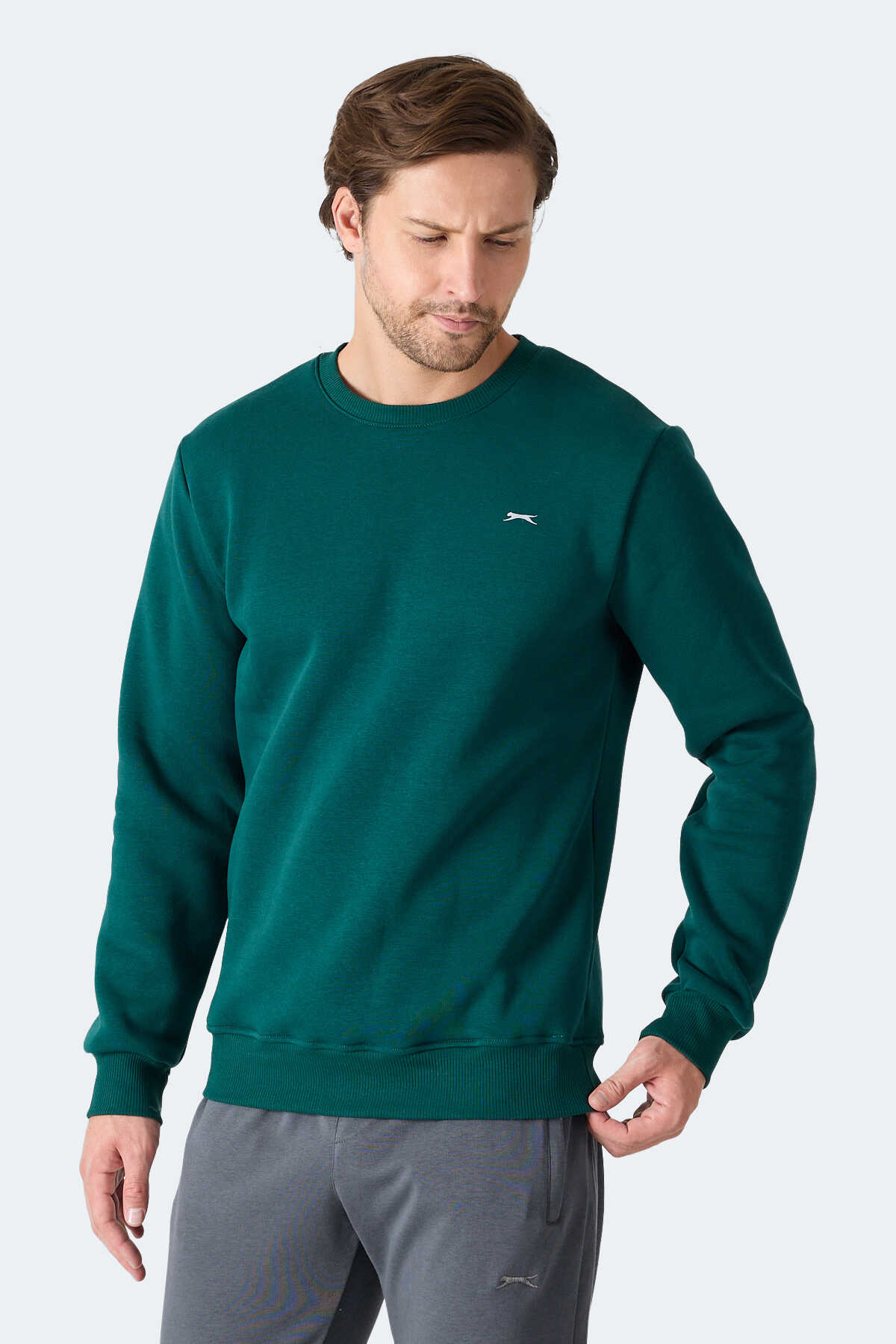 Slazenger MEGAR I Erkek Koyu Yeşil Sweatshırt Slazenger MEGAR I Erkek Koyu Yeşil Sweatshırt