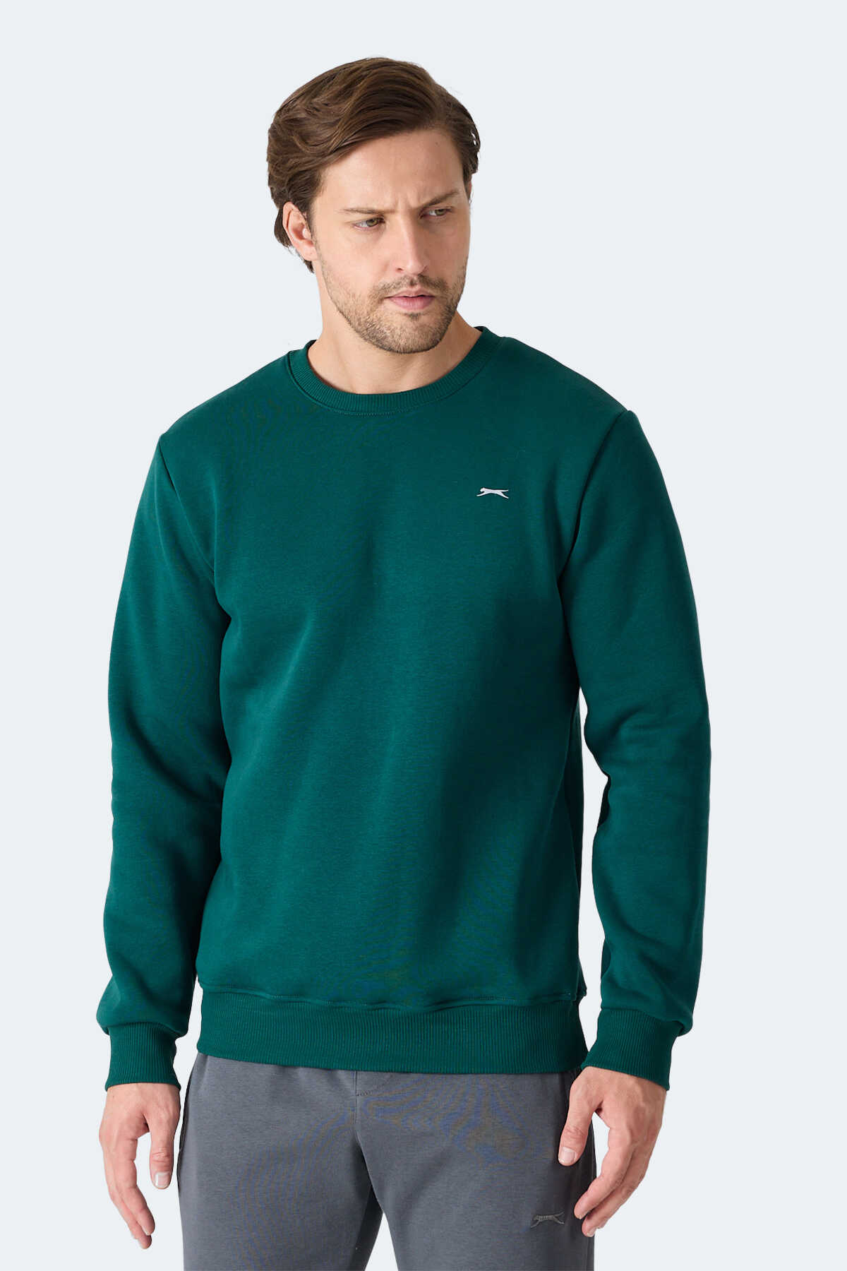 Slazenger MEGAR I Erkek Koyu Yeşil Sweatshırt Slazenger MEGAR I Erkek Koyu Yeşil Sweatshırt