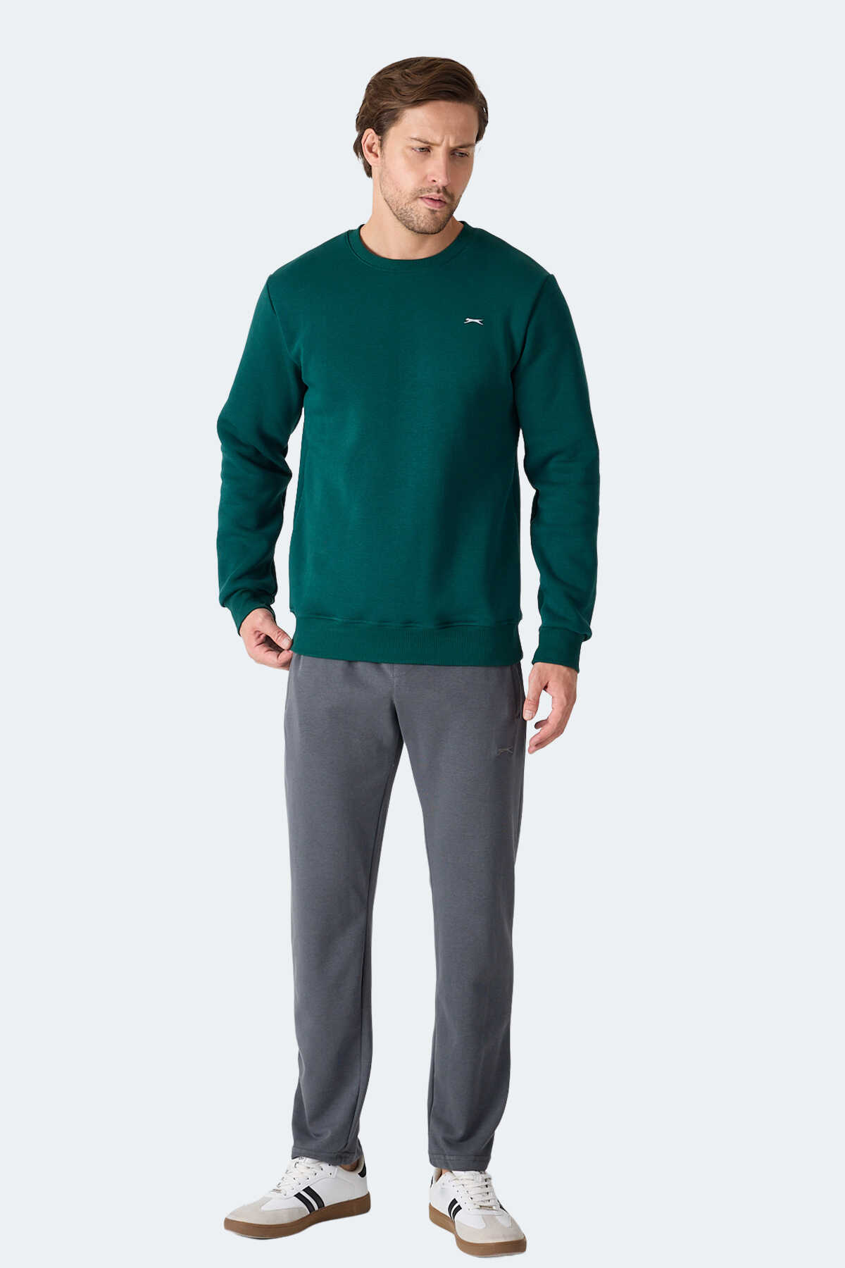 Slazenger MEGAR I Erkek Koyu Yeşil Sweatshırt Slazenger MEGAR I Erkek Koyu Yeşil Sweatshırt