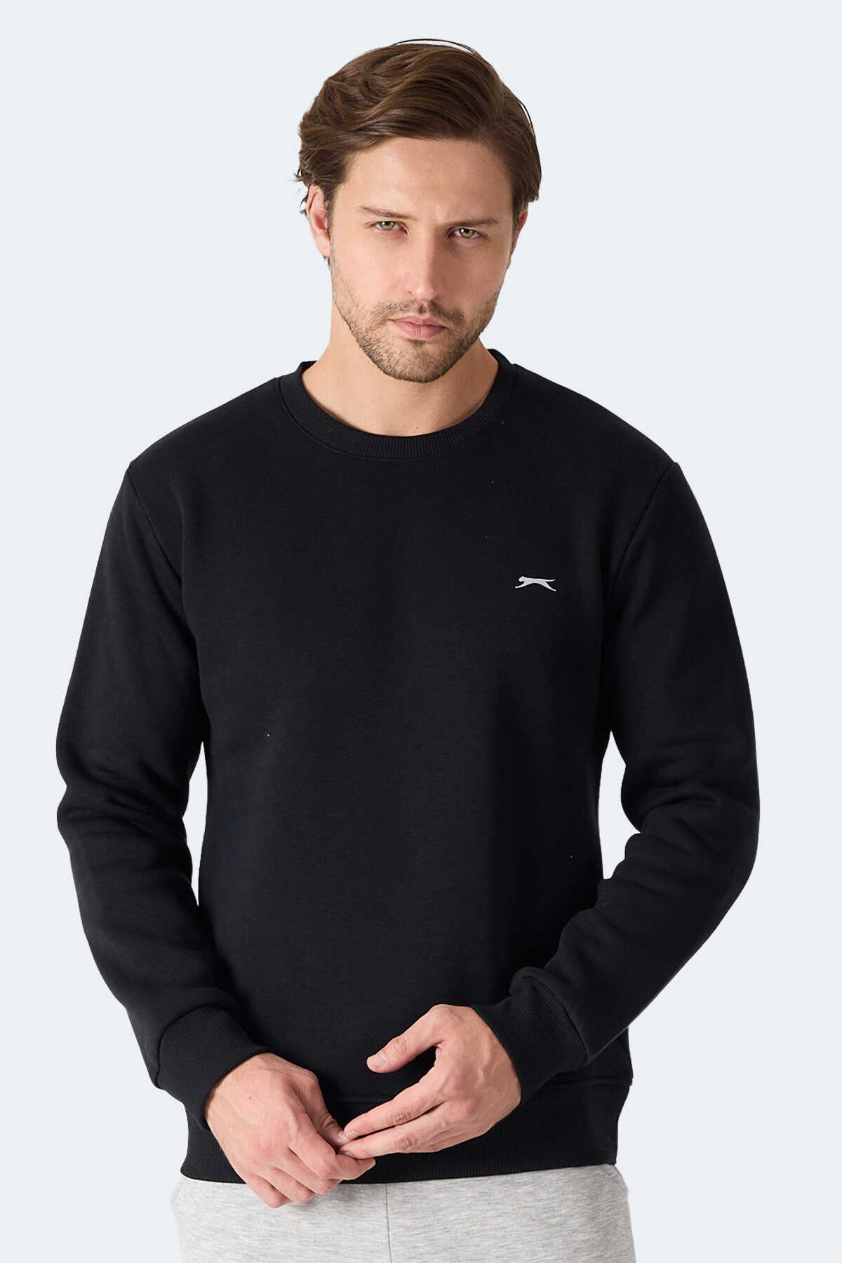 Slazenger - Slazenger MEGAR I Erkek Siyah Sweatshirt