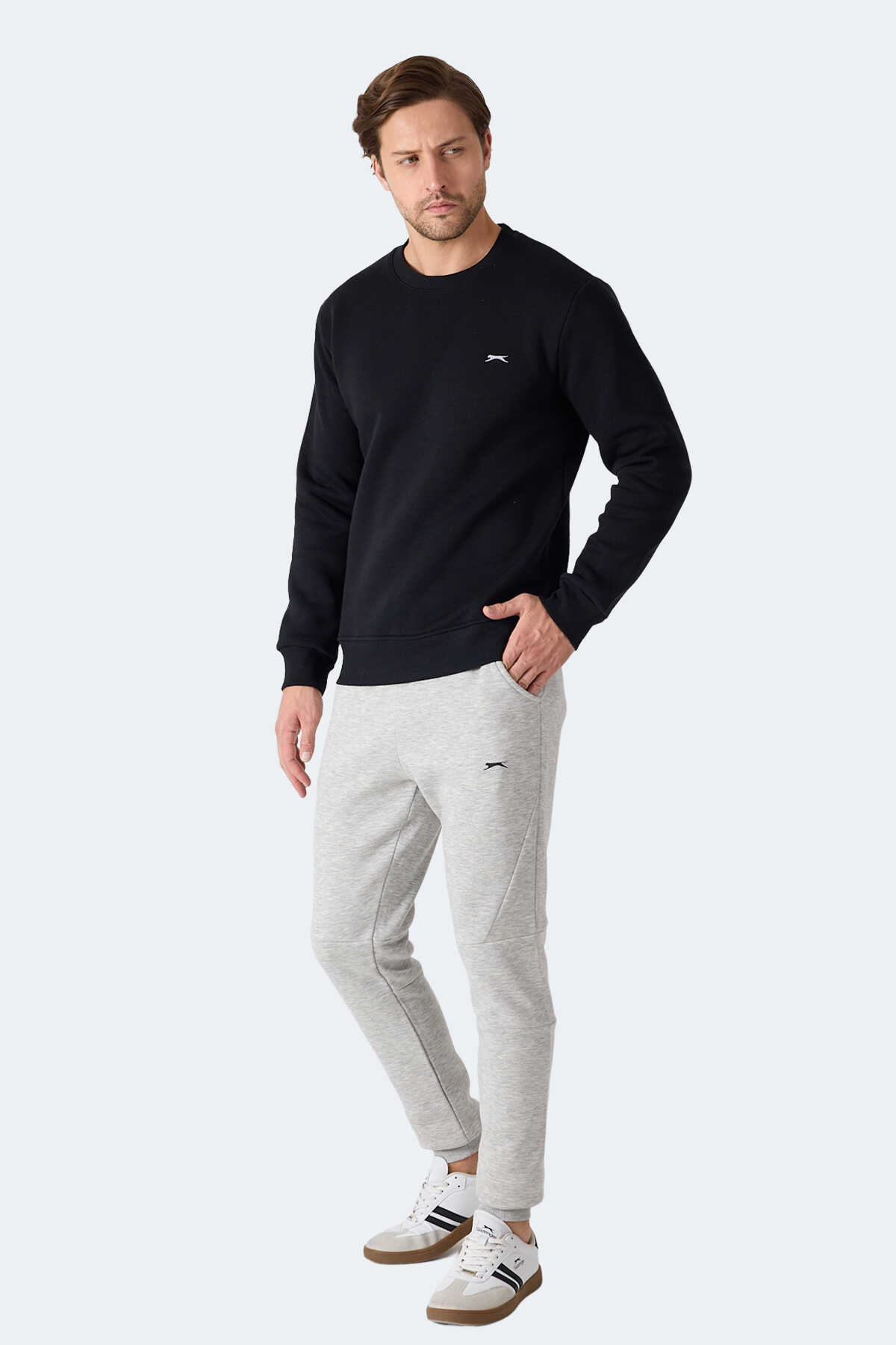 Slazenger MEGAR I Erkek Siyah Sweatshırt Slazenger MEGAR I Erkek Siyah Sweatshırt