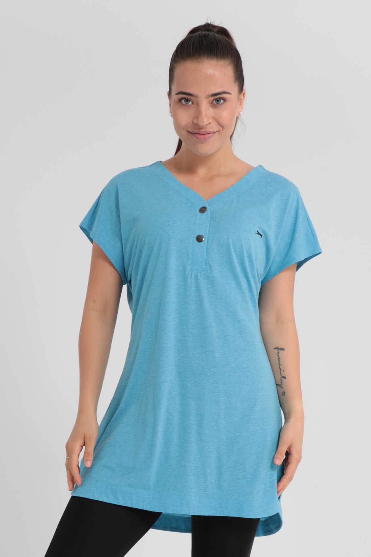 Slazenger - Slazenger MESHULAM Kadın Kısa Kollu T-Shirt Mavi