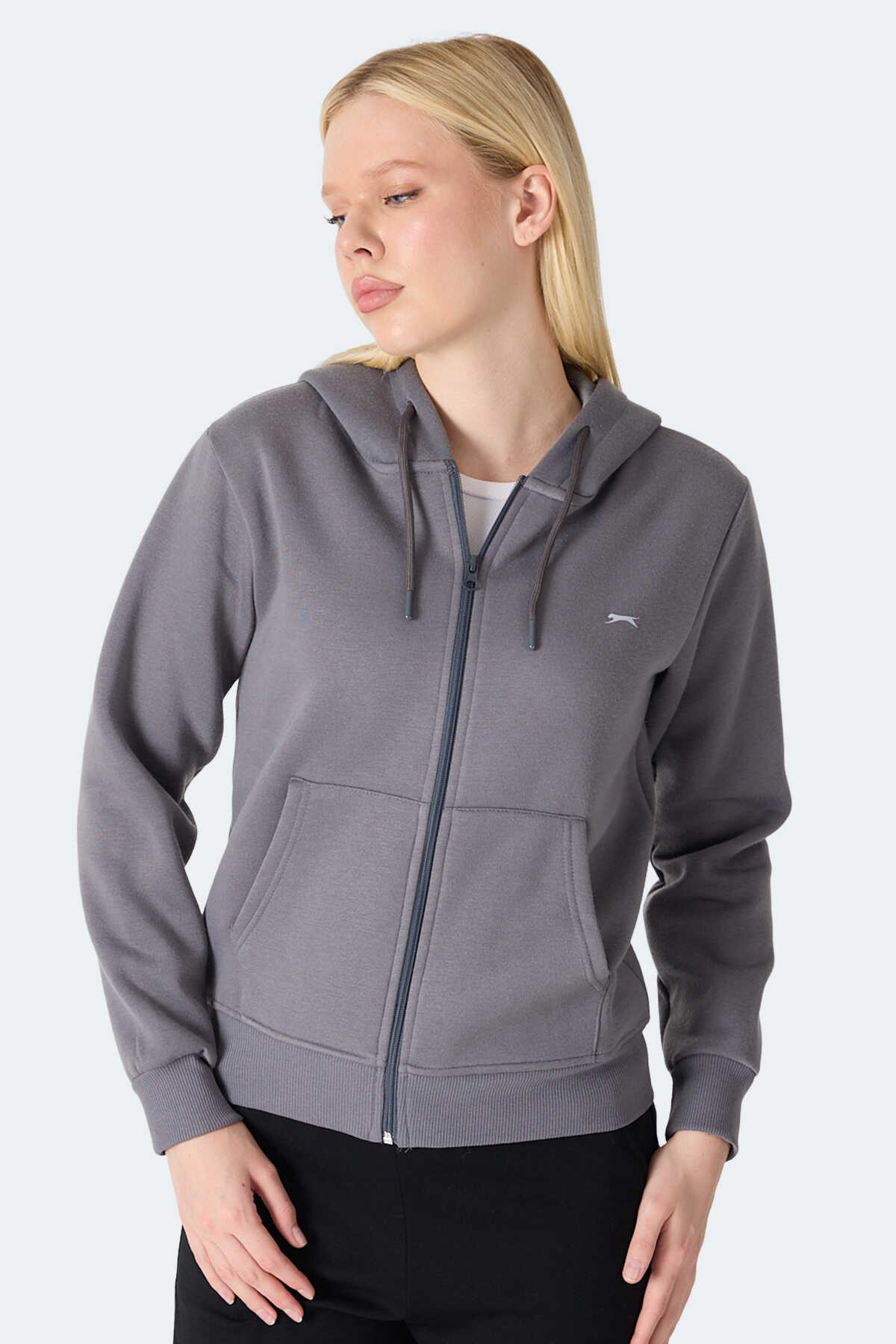 Slazenger - Slazenger MILIO I Kadın Gri Sweatshirt