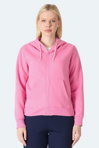Slazenger - Slazenger MILIO I Kadın Fermuarlı Kapüşonlu Cepli Gül Sweatshırt Slazenger - Slazenger MILIO I Kadın Fermuarlı Kapüşonlu Cepli Gül Sweatshırt