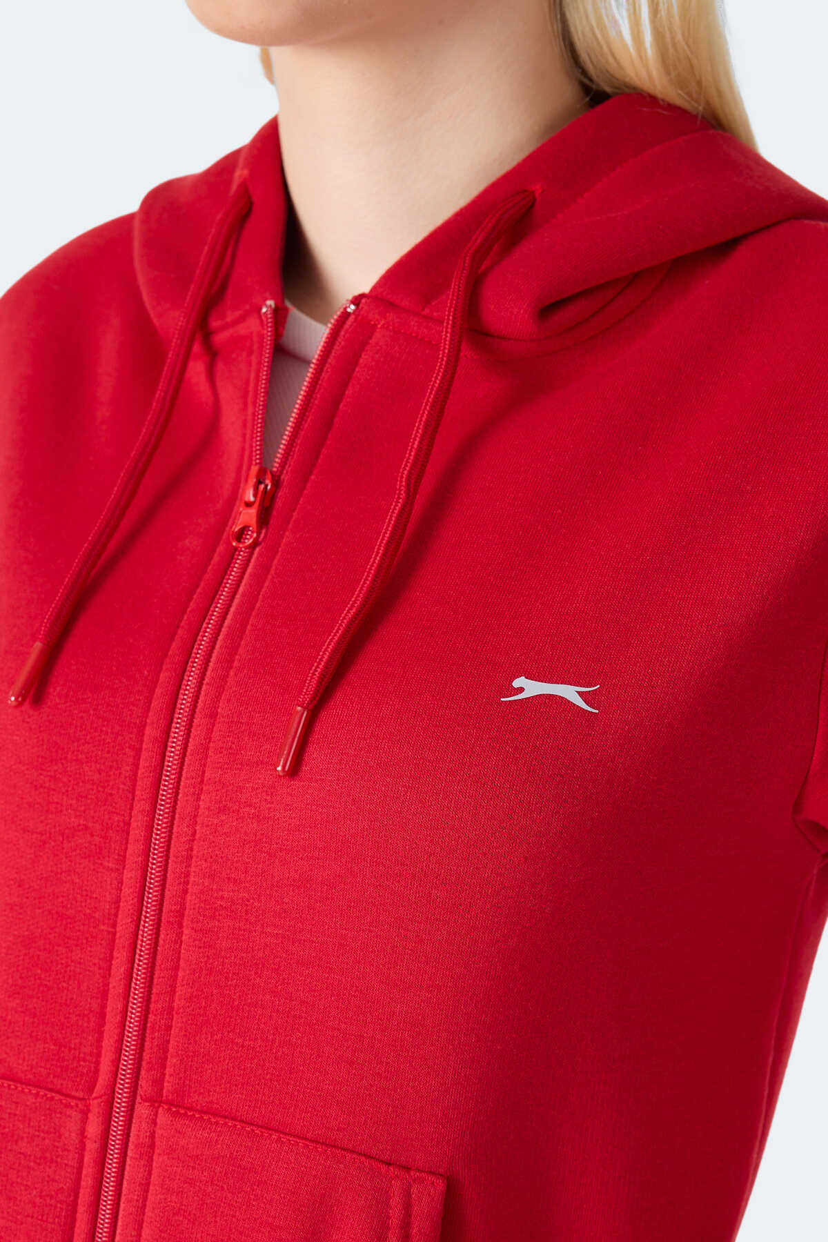 Slazenger MILIO I Kadın Fermuarlı Kapüşonlu Cepli Kırmızı Sweatshırt Slazenger MILIO I Kadın Fermuarlı Kapüşonlu Cepli Kırmızı Sweatshırt
