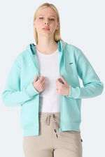 Slazenger - Slazenger MILIO I Kadın Fermuarlı Kapüşonlu Cepli Turkuaz Sweatshırt Slazenger - Slazenger MILIO I Kadın Fermuarlı Kapüşonlu Cepli Turkuaz Sweatshırt