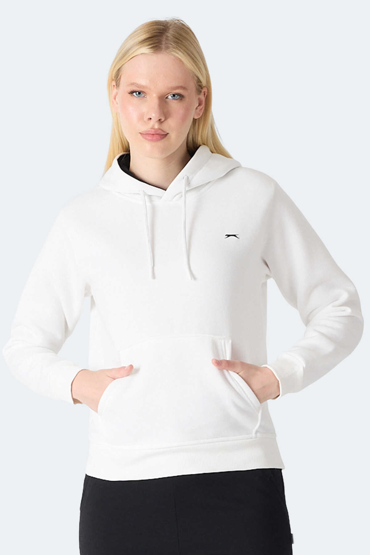 Slazenger - Slazenger MISTY I Kadın Kapüşonlu Ekru Sweatshirt