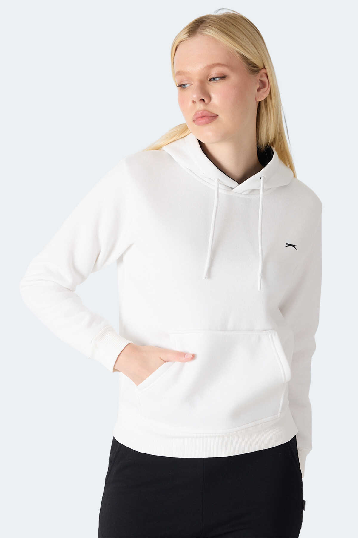 Slazenger MISTY I Kadın Kapüşonlu Ekru Sweatshırt Slazenger MISTY I Kadın Kapüşonlu Ekru Sweatshırt