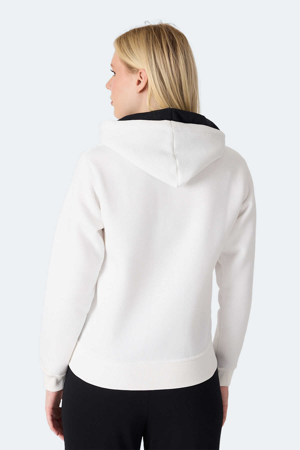 Slazenger MISTY I Kadın Kapüşonlu Ekru Sweatshırt Slazenger MISTY I Kadın Kapüşonlu Ekru Sweatshırt