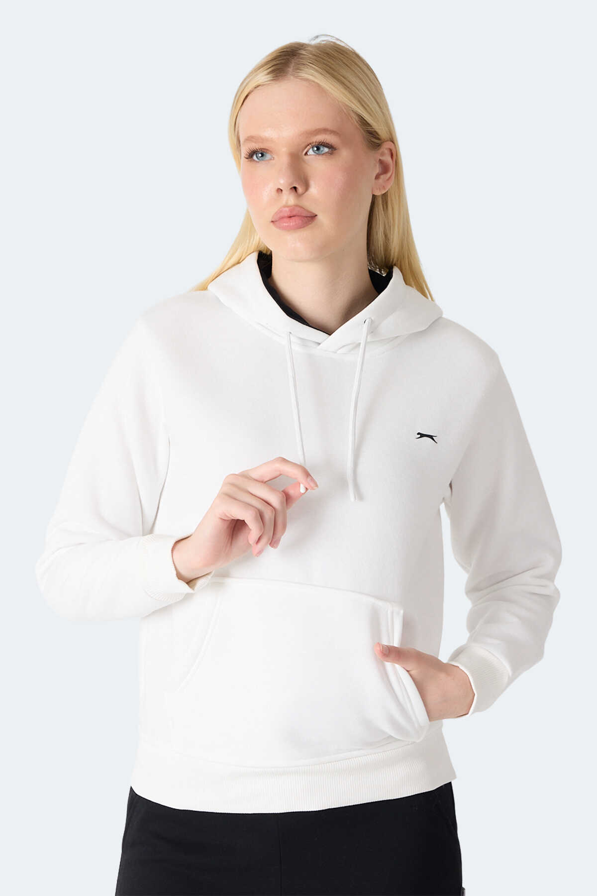 Slazenger MISTY I Kadın Kapüşonlu Ekru Sweatshırt Slazenger MISTY I Kadın Kapüşonlu Ekru Sweatshırt