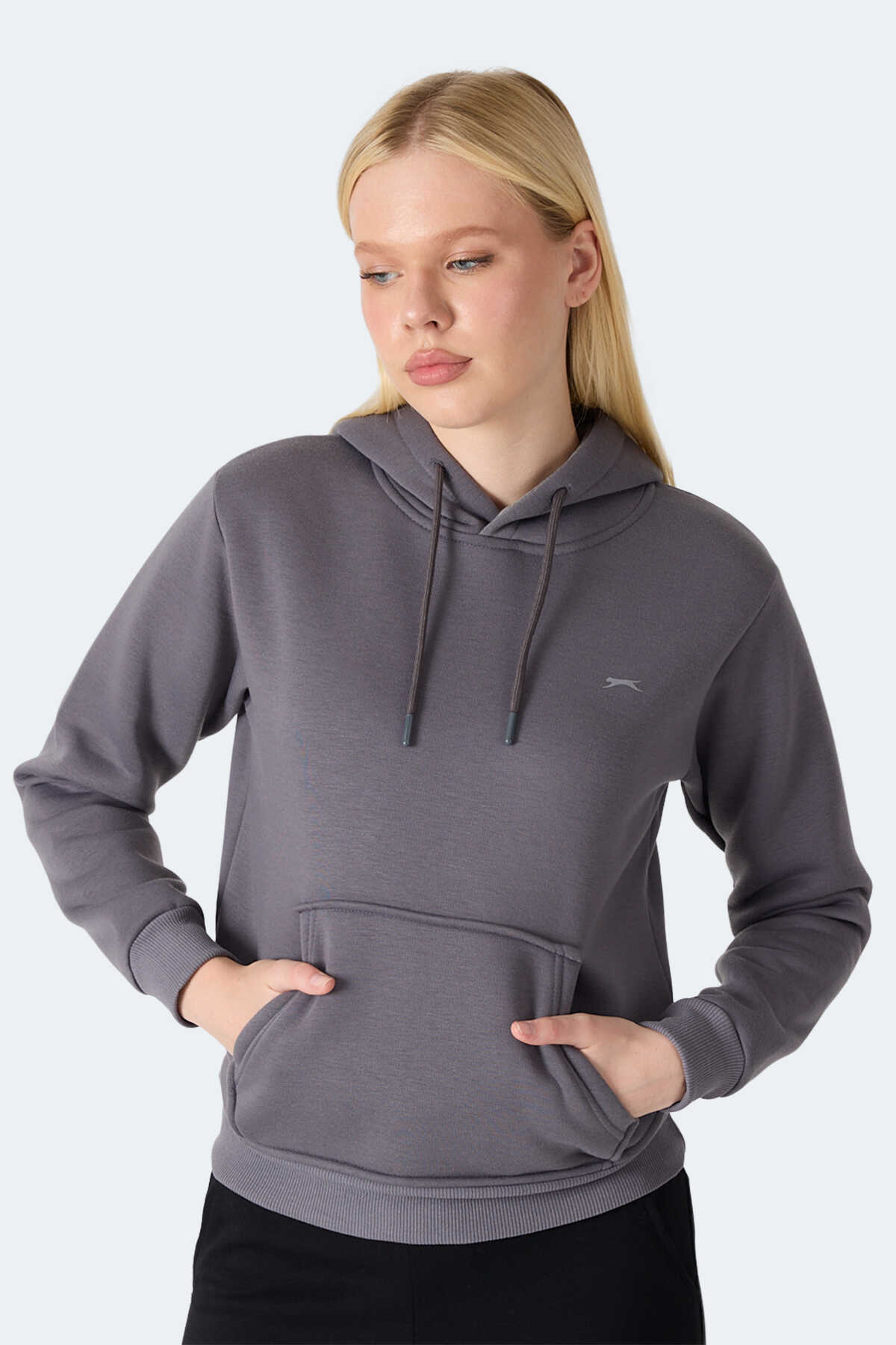 Slazenger MISTY I Kadın Kapüşonlu Gri Sweatshırt Slazenger MISTY I Kadın Kapüşonlu Gri Sweatshırt
