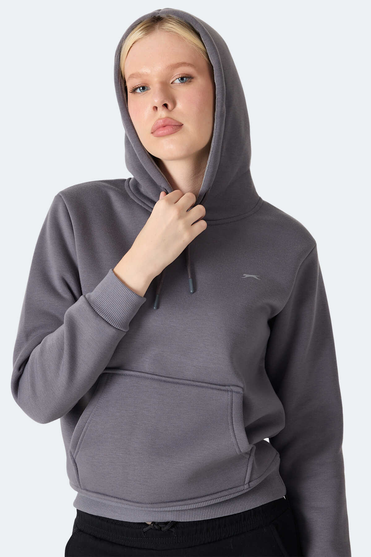 Slazenger MISTY I Kadın Kapüşonlu Gri Sweatshırt Slazenger MISTY I Kadın Kapüşonlu Gri Sweatshırt
