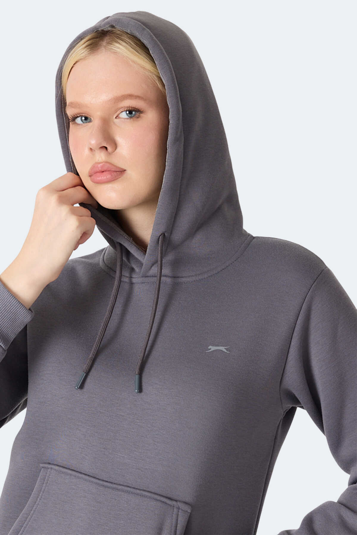 Slazenger MISTY I Kadın Kapüşonlu Gri Sweatshırt Slazenger MISTY I Kadın Kapüşonlu Gri Sweatshırt
