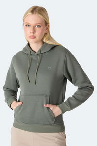 Slazenger - Slazenger MISTY I Kadın Kapüşonlu Haki Sweatshırt Slazenger - Slazenger MISTY I Kadın Kapüşonlu Haki Sweatshırt
