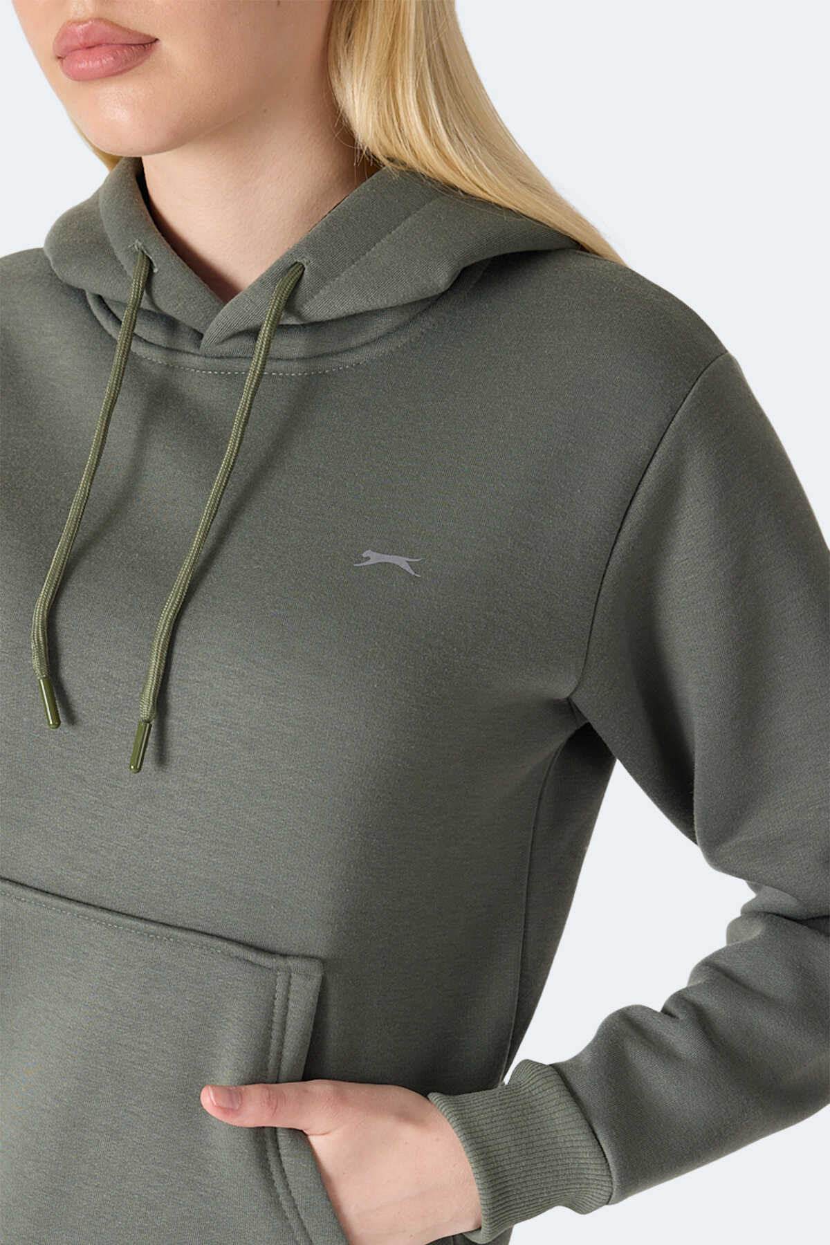 Slazenger MISTY I Kadın Kapüşonlu Haki Sweatshırt Slazenger MISTY I Kadın Kapüşonlu Haki Sweatshırt