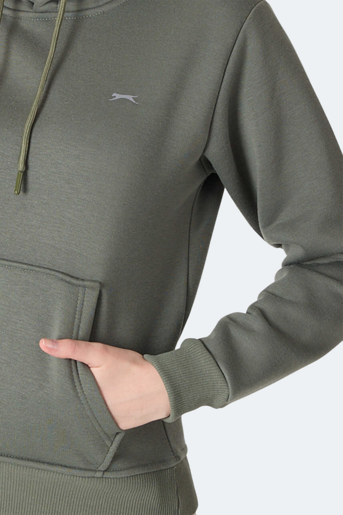 Slazenger MISTY I Kadın Kapüşonlu Haki Sweatshırt Slazenger MISTY I Kadın Kapüşonlu Haki Sweatshırt