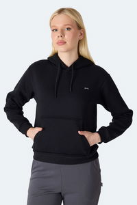 Slazenger - Slazenger MISTY I Kadın Kapüşonlu Siyah Sweatshırt Slazenger - Slazenger MISTY I Kadın Kapüşonlu Siyah Sweatshırt