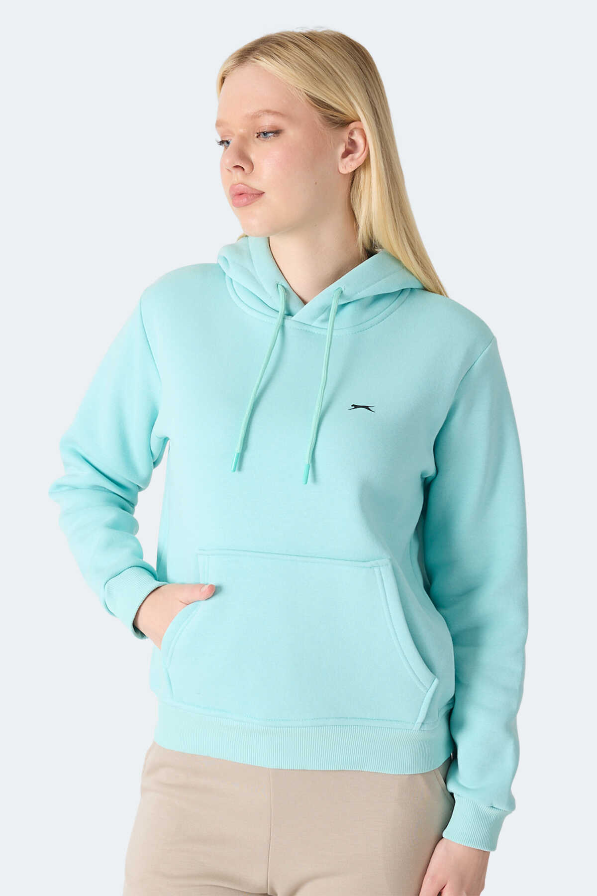 Slazenger MISTY I Kadın Kapüşonlu Turkuaz Sweatshırt Slazenger MISTY I Kadın Kapüşonlu Turkuaz Sweatshırt