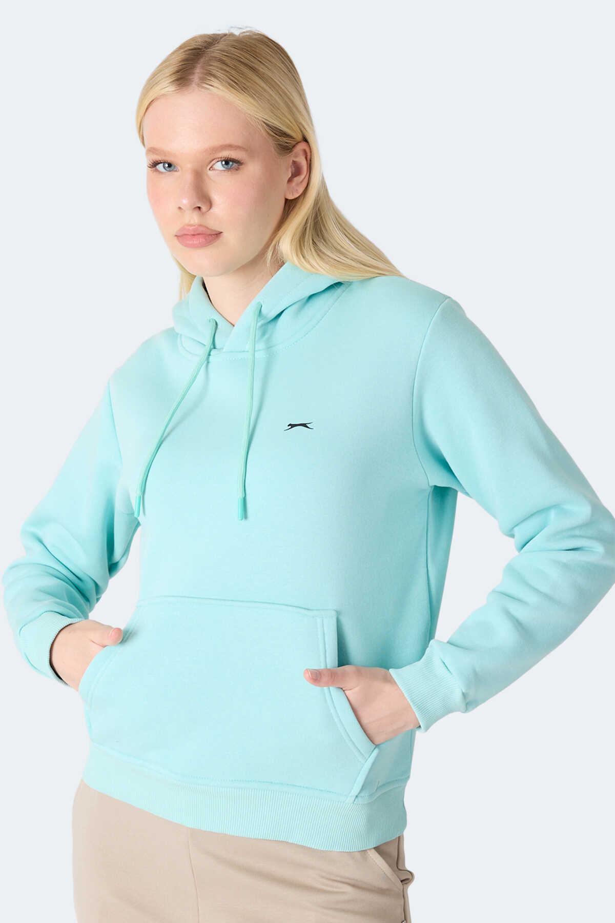 Slazenger MISTY I Kadın Kapüşonlu Turkuaz Sweatshırt Slazenger MISTY I Kadın Kapüşonlu Turkuaz Sweatshırt