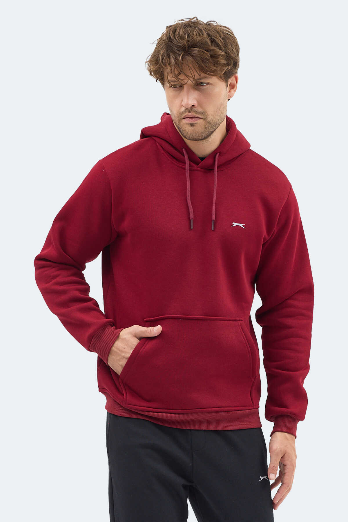 Slazenger MOONLIGHT I Erkek Kapüşonlu Bordo Sweatshırt Slazenger MOONLIGHT I Erkek Kapüşonlu Bordo Sweatshırt