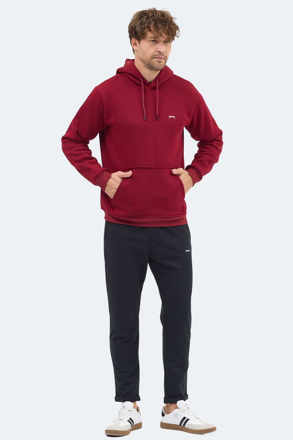 Slazenger MOONLIGHT I Erkek Kapüşonlu Bordo Sweatshırt Slazenger MOONLIGHT I Erkek Kapüşonlu Bordo Sweatshırt