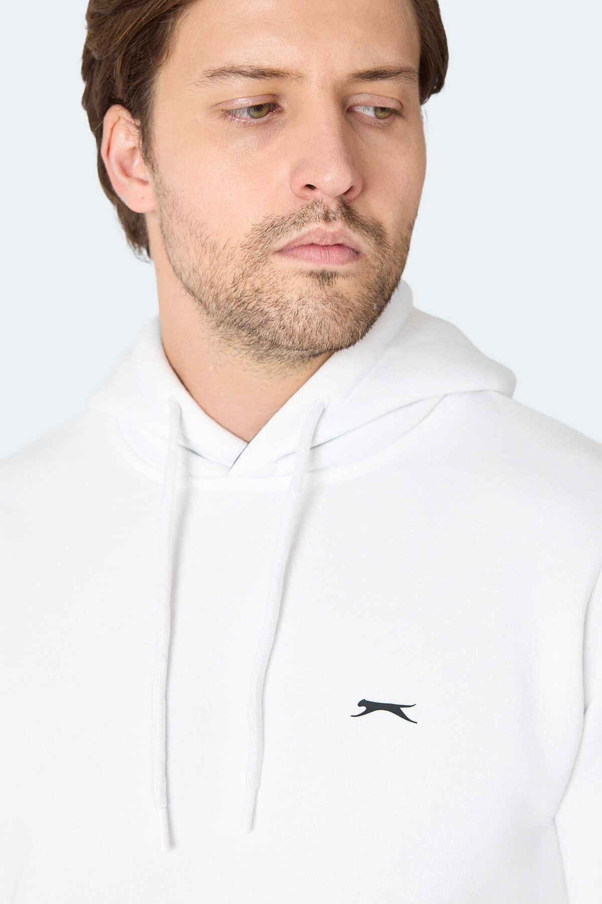 Slazenger MOONLIGHT I Erkek Kapüşonlu Ekru Sweatshırt Slazenger MOONLIGHT I Erkek Kapüşonlu Ekru Sweatshırt