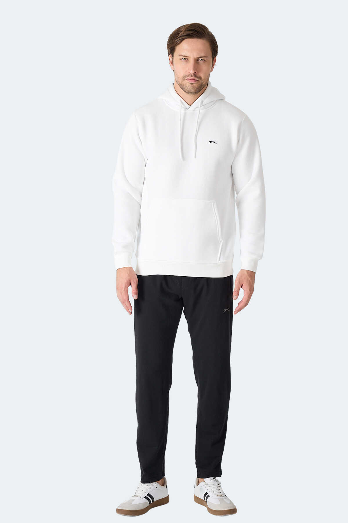 Slazenger MOONLIGHT I Erkek Kapüşonlu Ekru Sweatshırt Slazenger MOONLIGHT I Erkek Kapüşonlu Ekru Sweatshırt