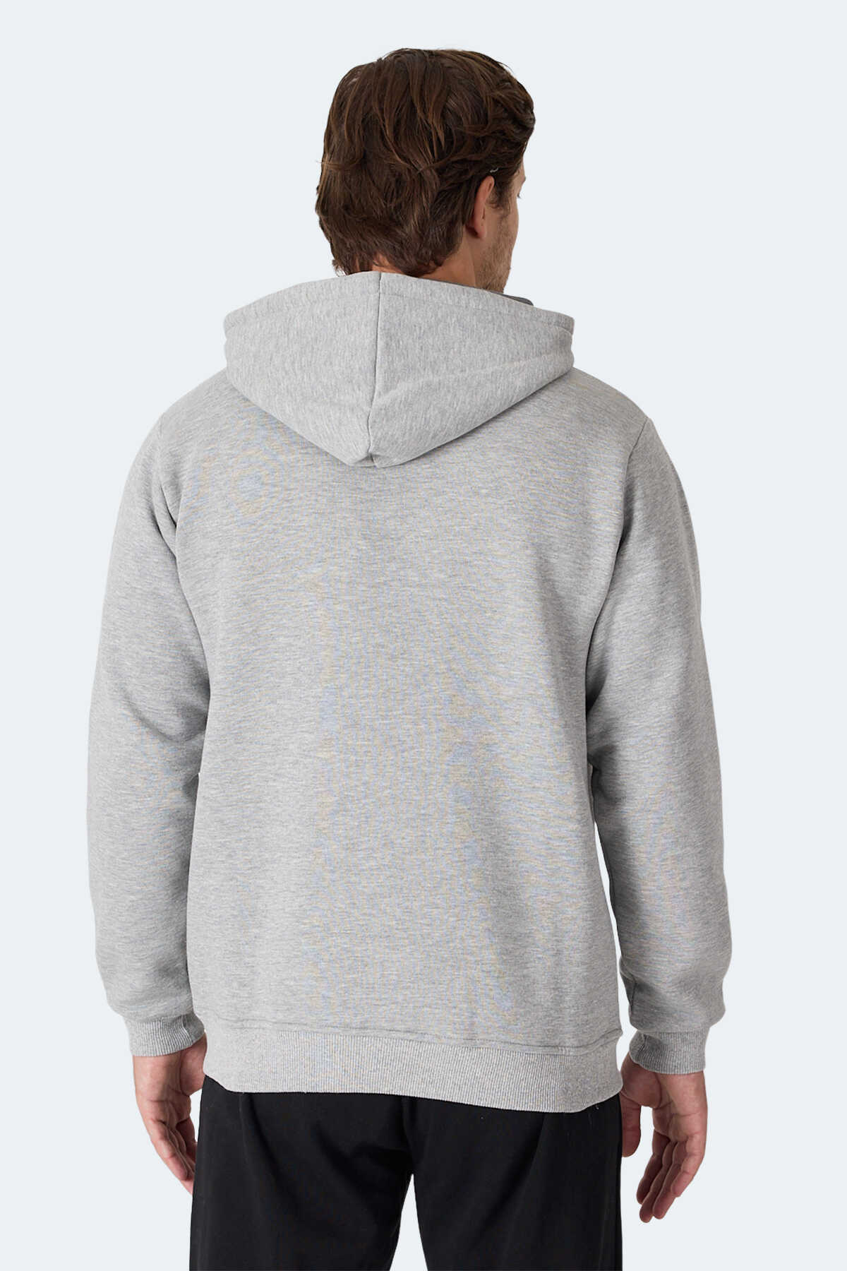 Slazenger MOONLIGHT I Erkek Kapüşonlu Gri / Beyaz Sweatshırt Slazenger MOONLIGHT I Erkek Kapüşonlu Gri / Beyaz Sweatshırt