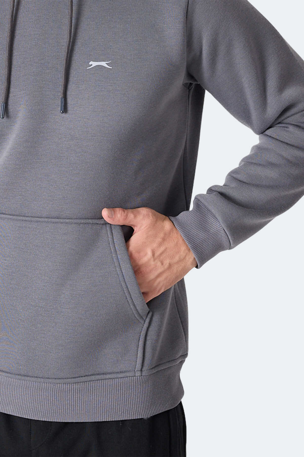 Slazenger MOONLIGHT I Erkek Kapüşonlu Gri Sweatshırt Slazenger MOONLIGHT I Erkek Kapüşonlu Gri Sweatshırt