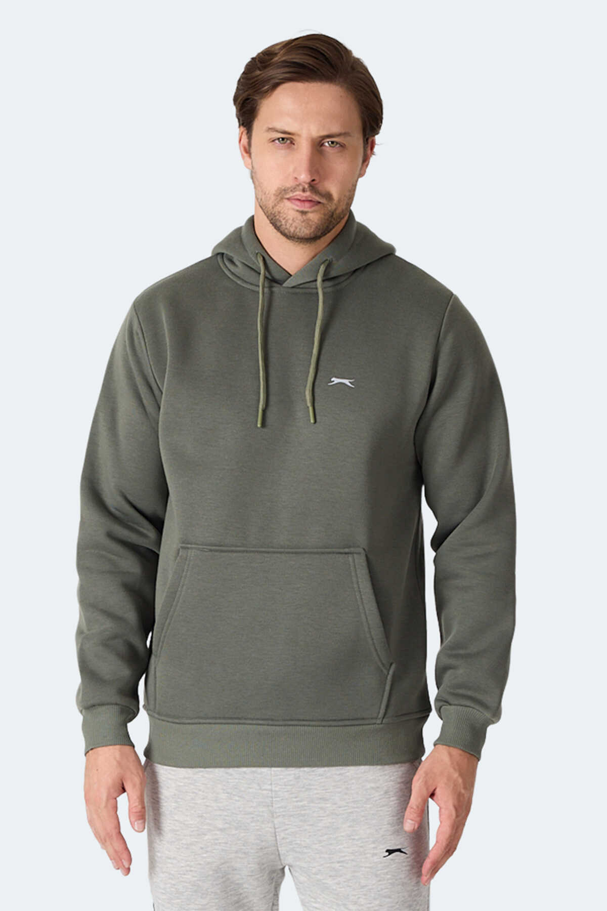 Slazenger MOONLIGHT I Erkek Kapüşonlu Haki Sweatshırt Slazenger MOONLIGHT I Erkek Kapüşonlu Haki Sweatshırt