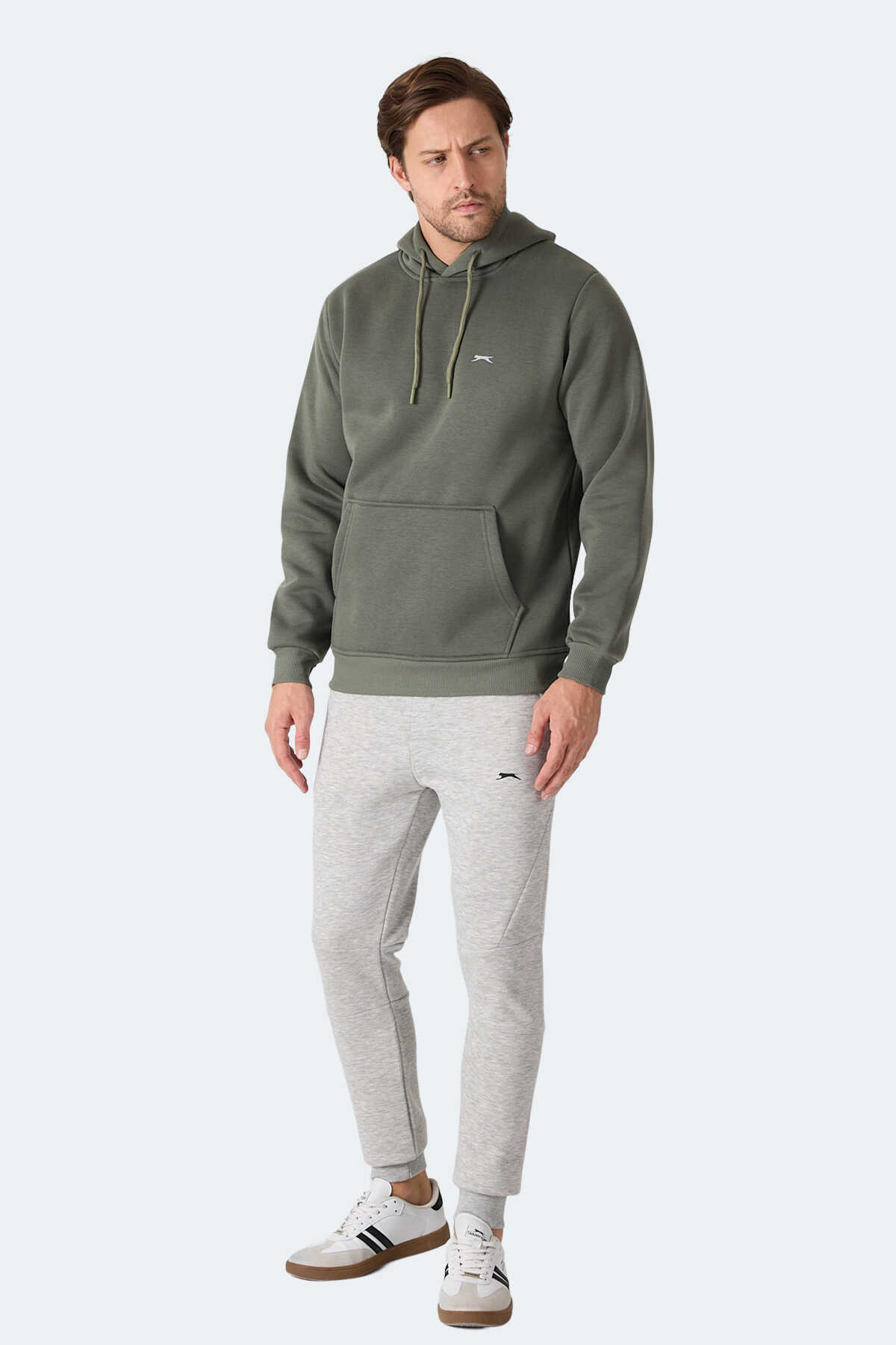 Slazenger MOONLIGHT I Erkek Kapüşonlu Haki Sweatshırt Slazenger MOONLIGHT I Erkek Kapüşonlu Haki Sweatshırt