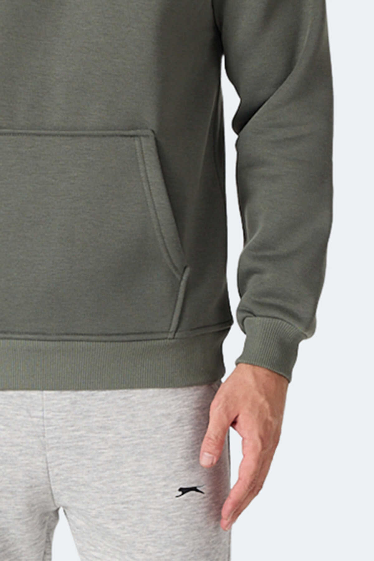 Slazenger MOONLIGHT I Erkek Kapüşonlu Haki Sweatshırt Slazenger MOONLIGHT I Erkek Kapüşonlu Haki Sweatshırt