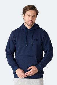 Slazenger - Slazenger MOONLIGHT I Erkek Kapüşonlu Koyu Lacivert Sweatshırt