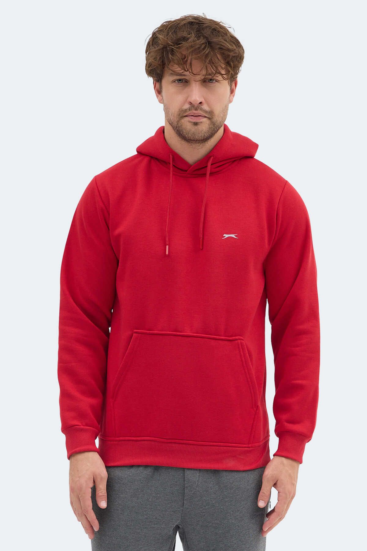 Slazenger - Slazenger MOONLIGHT I Erkek Kapüşonlu Kırmızı Sweatshırt Slazenger - Slazenger MOONLIGHT I Erkek Kapüşonlu Kırmızı Sweatshırt