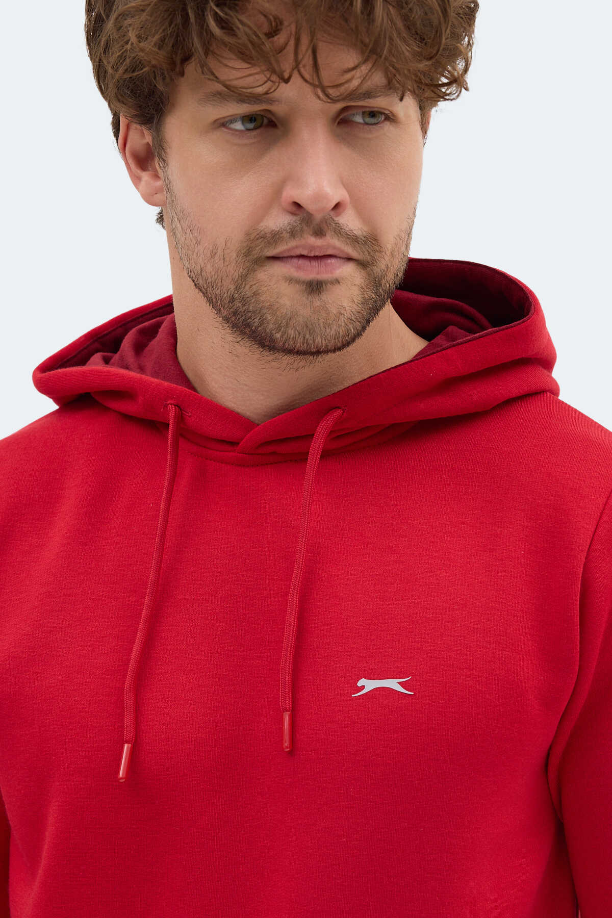 Slazenger MOONLIGHT I Erkek Kapüşonlu Kırmızı Sweatshırt Slazenger MOONLIGHT I Erkek Kapüşonlu Kırmızı Sweatshırt