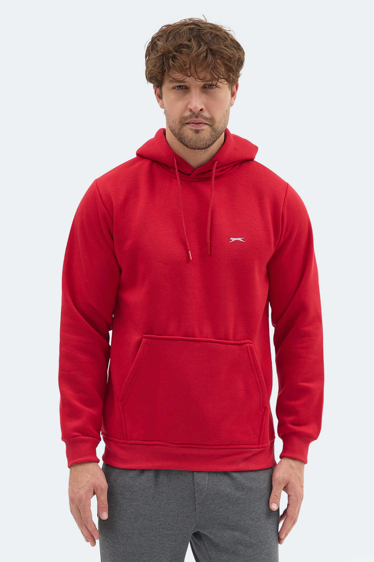 Slazenger MOONLIGHT I Erkek Kapüşonlu Kırmızı Sweatshırt Slazenger MOONLIGHT I Erkek Kapüşonlu Kırmızı Sweatshırt