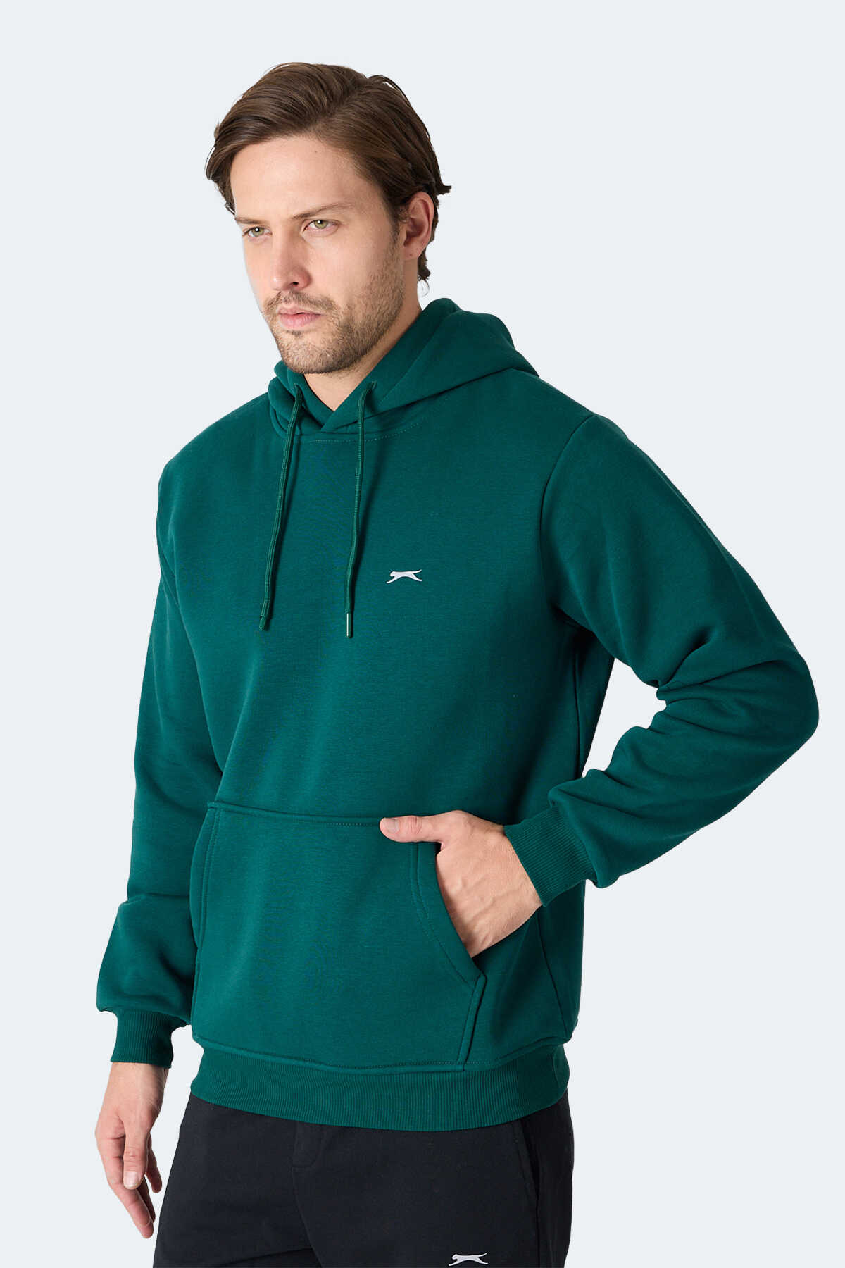 Slazenger MOONLIGHT I Erkek Kapüşonlu Koyu Yeşil Sweatshırt Slazenger MOONLIGHT I Erkek Kapüşonlu Koyu Yeşil Sweatshırt