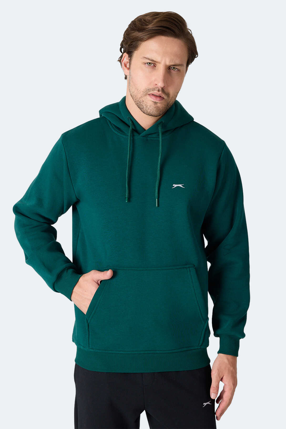 Slazenger MOONLIGHT I Erkek Kapüşonlu Koyu Yeşil Sweatshırt Slazenger MOONLIGHT I Erkek Kapüşonlu Koyu Yeşil Sweatshırt