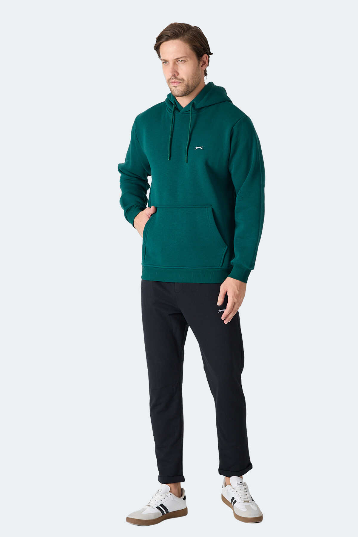 Slazenger MOONLIGHT I Erkek Kapüşonlu Koyu Yeşil Sweatshırt Slazenger MOONLIGHT I Erkek Kapüşonlu Koyu Yeşil Sweatshırt