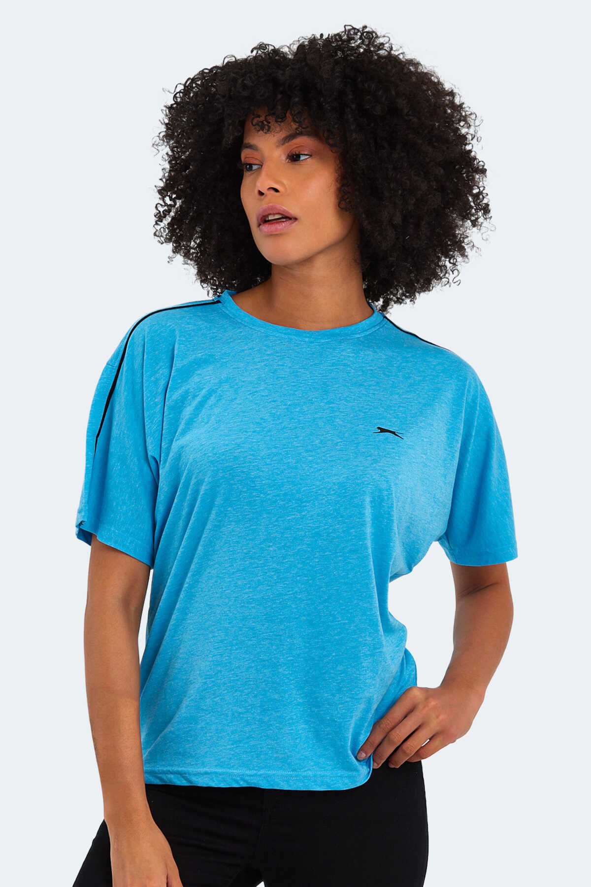 Slazenger - Slazenger MOYNA Kadın Kısa Kol T-Shirt Mavi