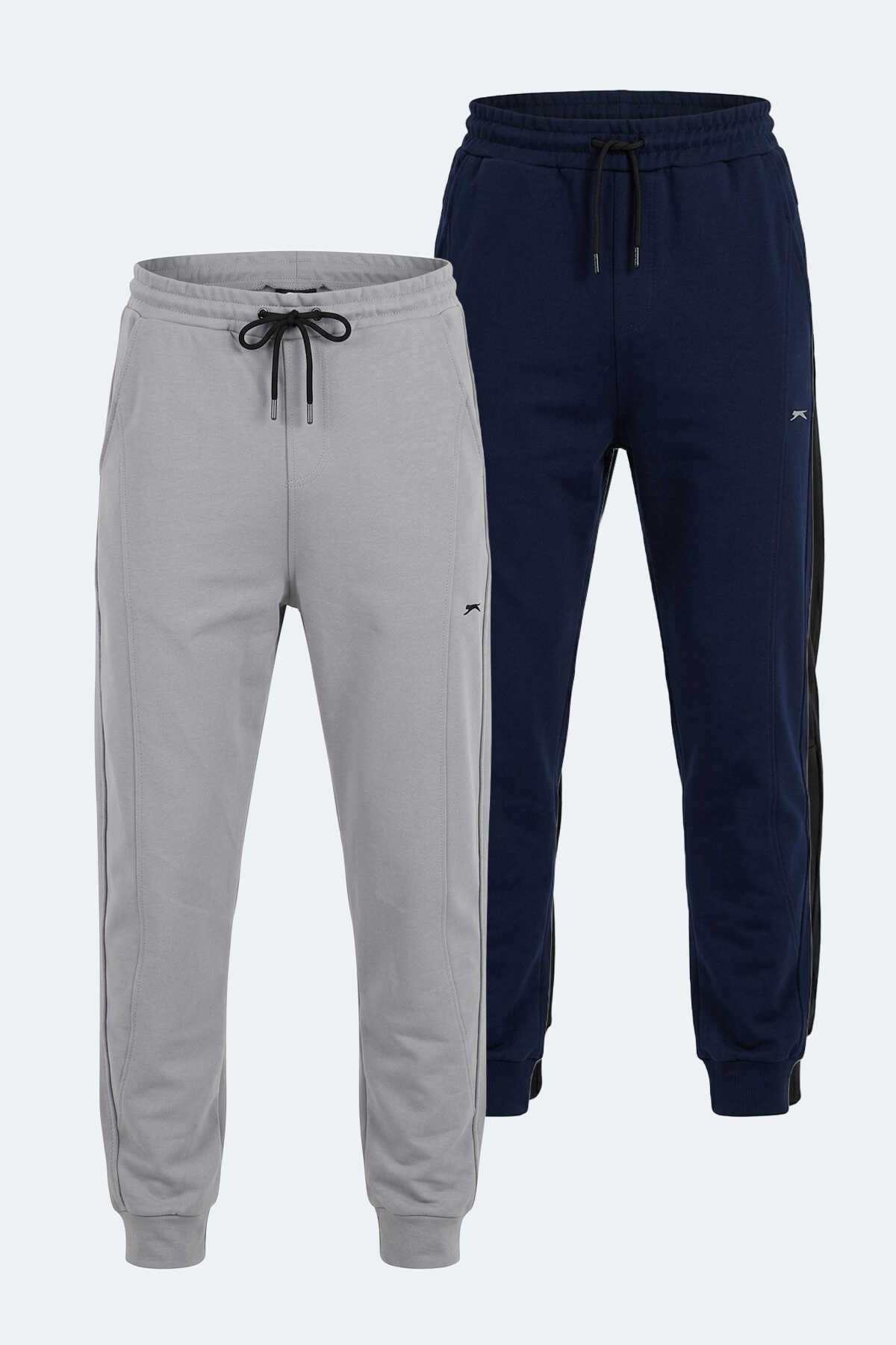 Slazenger - Slazenger NACIO 2 Lİ SET Erkek Lacivert - Gri Eşofman Altı