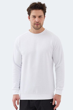Slazenger NADAV Erkek Beyaz Sweatshırt